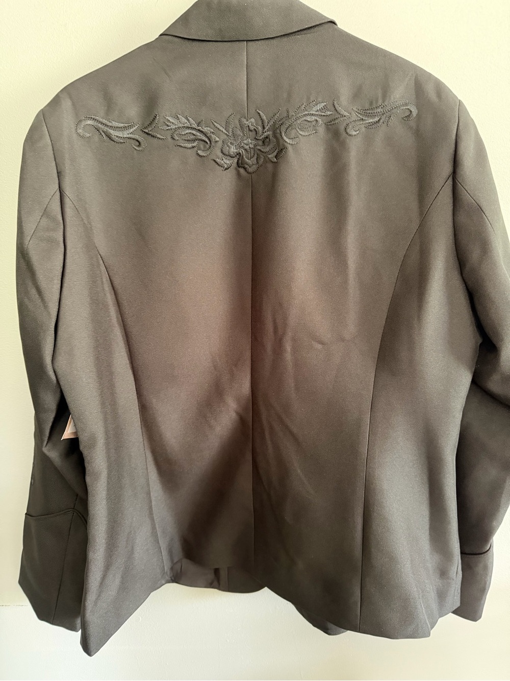 Scully Women’s Tonal Scroll Black Embroidered Blazer Size XXL - Picture 3 of 12